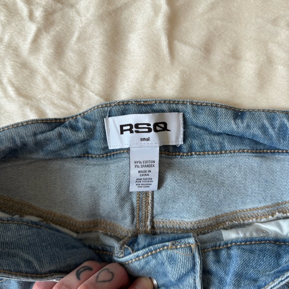 Grunge Y2K Mid-Rise Cargo Tab Denim Mini Skirt - Picture 6 of 6